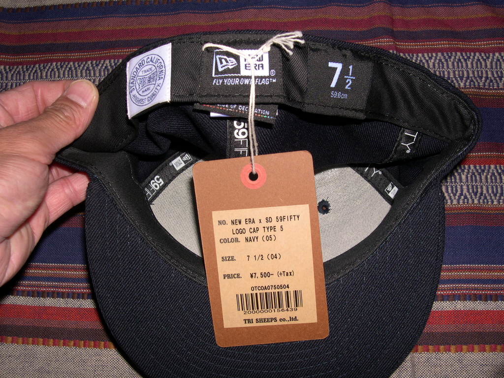 スタンダードカリフォルニアｘNEWERA　ＳＤロゴキャップ　紺　新品未使用　71/2  STANDARD CALIFORNIA スタンダードカリフォルニア × NEW ERA