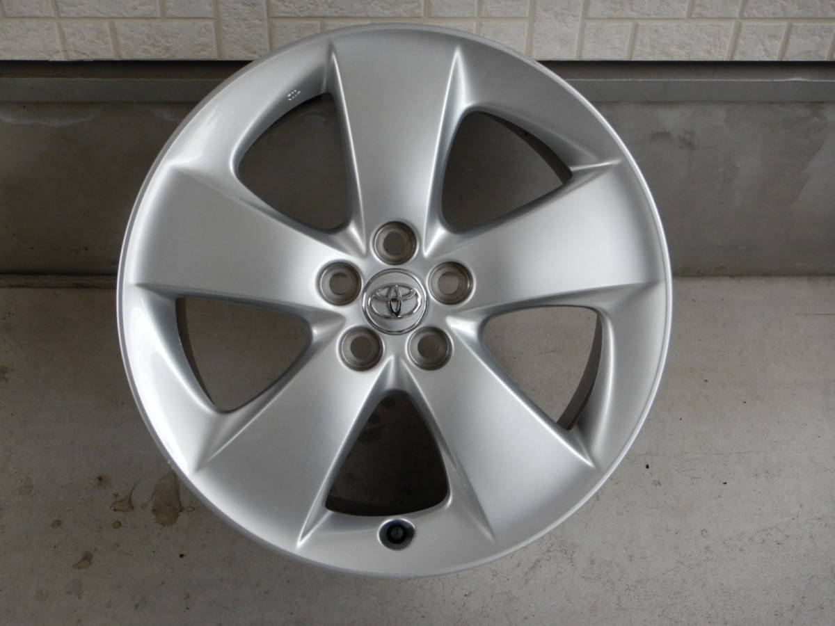 5H +50 プリウス 中古ホイール1本○シ8 PCD100 トヨタ純正30プリウス 