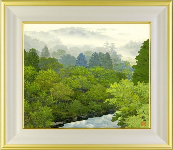 小暮成起 ⁄ 彩色山水 | 掛軸 - 野村美術 富山県／日本画にみる富士と桜