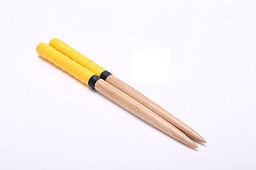 色黄色 【 逆鱗】太鼓の達人　マイバチ テーパーロール仕様 黄色（ゴールドイエロー） ゴムの木（木製バット素材）反発力が自慢！アー_3