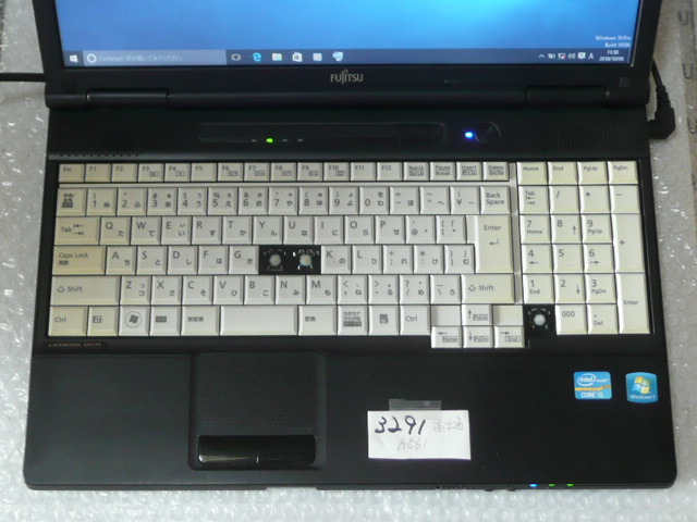 3291]富士通 A561/DX Core i5-2520M 2.50GHz Win10Pro/15.6wide 1366x768