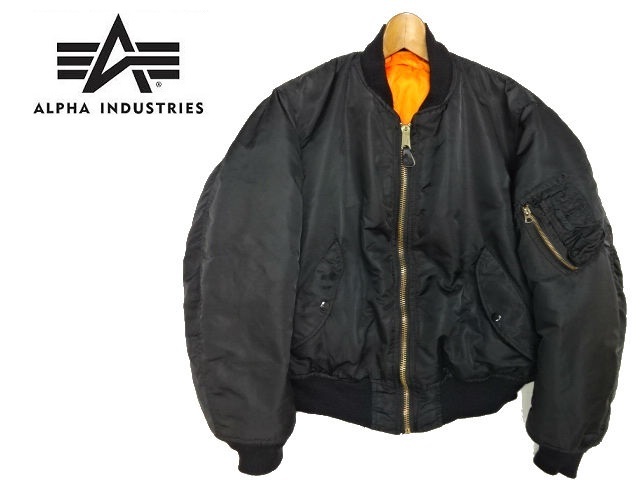 MA-1 ALPHA フライトジャケット INDUSTRIES ブラック アルファ Lサイズ