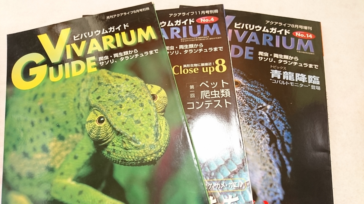 ☆ビバリウムガイド 創刊号 No.4 No.14 3冊 アクアライフ 爬虫類