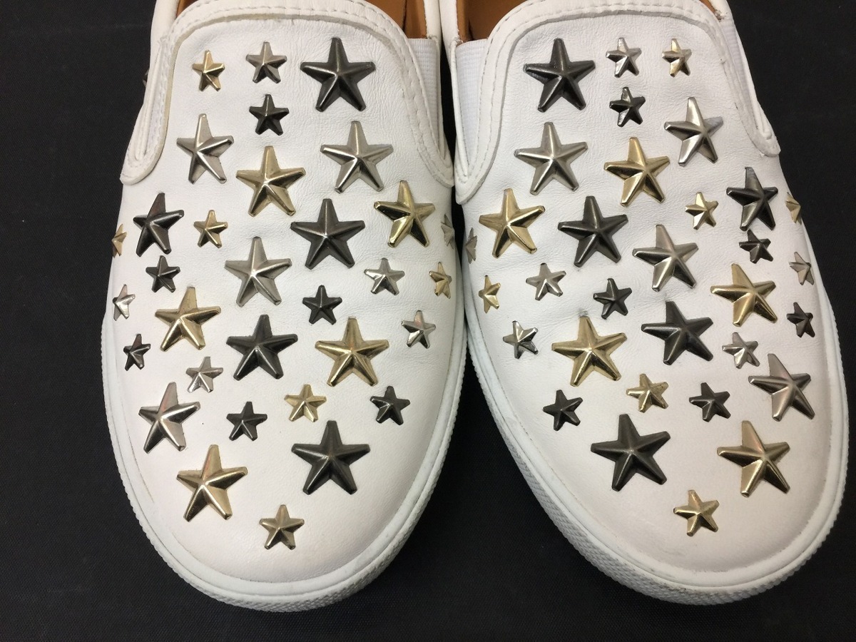 JIMMY CHOO ジミーチュウ スリッポン スニーカー 星型 スタッズ 白 