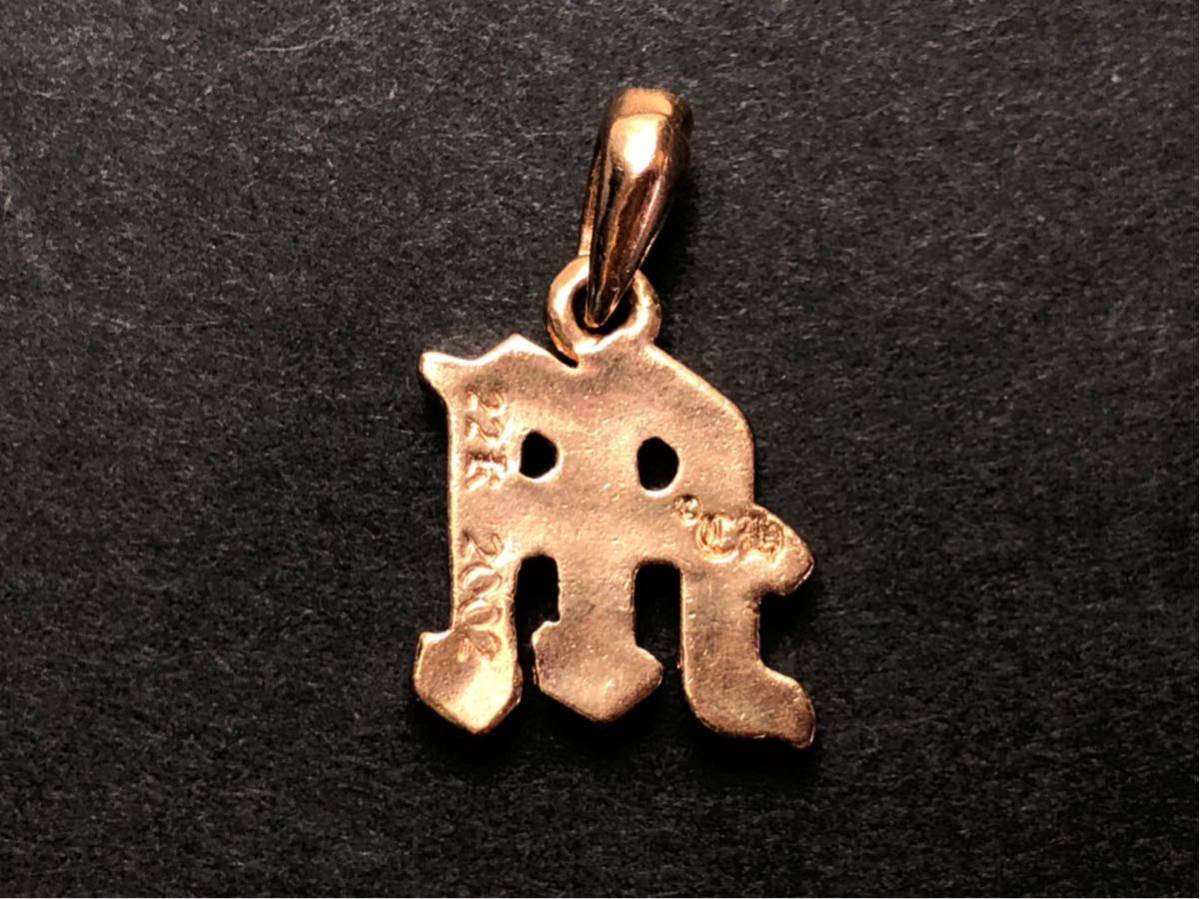 美品 正規品 CHROME HEARTS クロムハーツ 22k アルファベット M イニシャル ダイヤ チャーム トップ