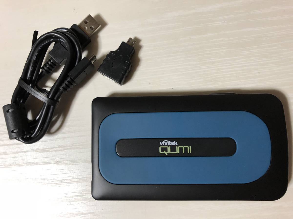 新品，本物保証 VIVITEK バッテリー搭載 モバイル プロジェクター QUMI Q1 コンパクト(本体)｜売買されたオークション情報、yahooの商品情報をアーカイブ公開 - オークファン 本体