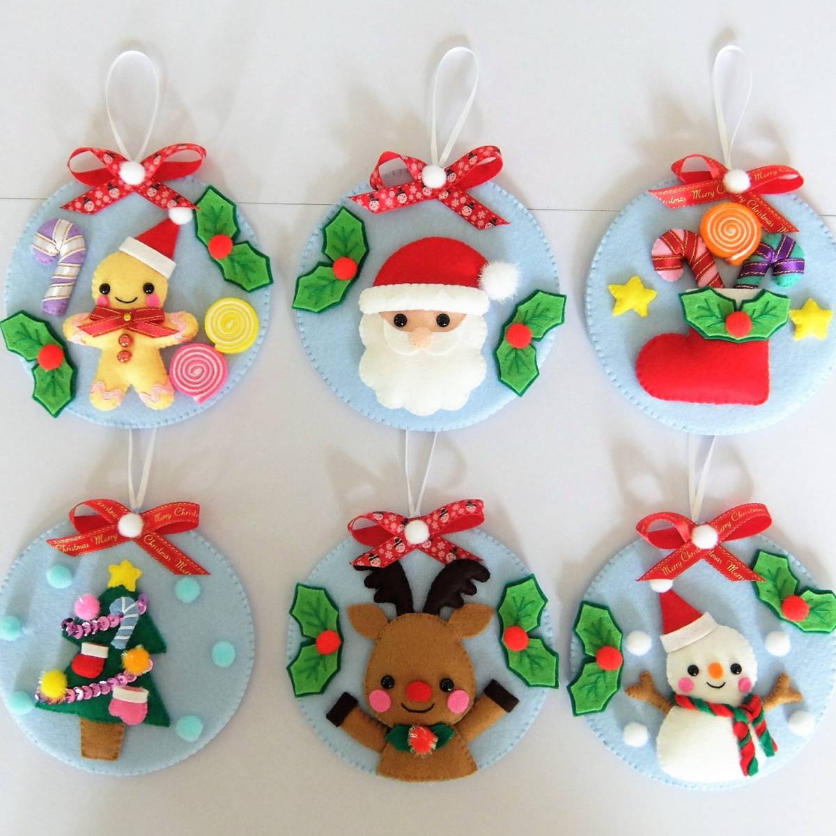 【激安大特価，格安】 ハンドメイド フェルト クリスマス オーナメント リース サンタ トナカイ ツリー 雪だるま ジンジャークッキー 長靴 壁飾り(その他)｜売買されたオークション情報、yahooの商品情報をアーカ その他