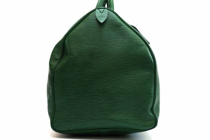 【極美品】ルイヴィトン Louis Vuitton エピ キーポル55 ボストンバッグ 旅行バッグ レザー メンズ グリーン 定価約25万