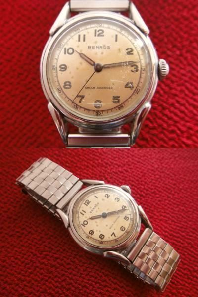 貴重☆50's BENRUS ベンラス 17石使用 スイス製 ミリタリー