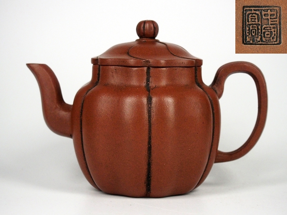 中国美術 宜興恵孟臣製 朱泥単孔急須 唐物煎茶道具