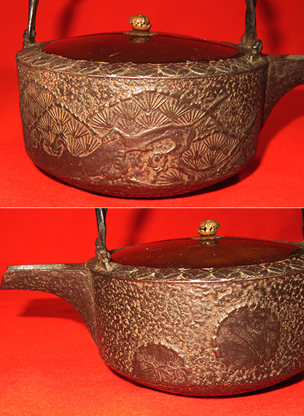 銚子 茶道具 酒器 懐石道具 燗鍋 間鍋 一対 ペア 金属工芸 鉄 茶 燗鍋（