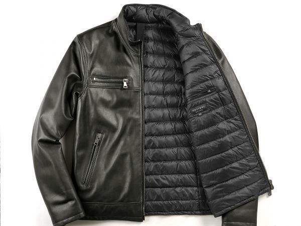 ◆【ラムレザー×グースダウン！伊GARRETT(ガレット)/シンプルゆえに際立つ上質レザーライダースジャケット】[mcp1866901]