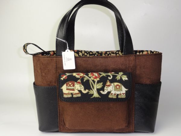 ▼三作▼新品　岡重　スエード　本革　高級おしゃれバック　11
