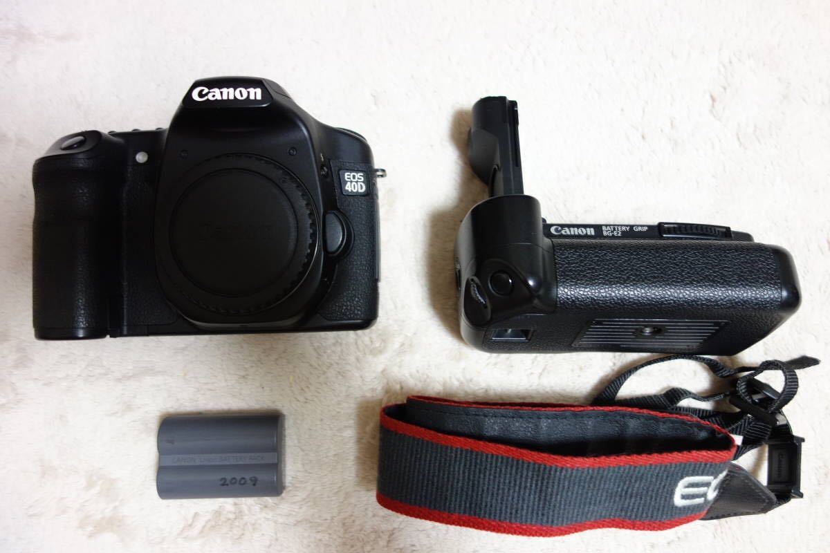 Canon EOS 40D グリップレンズ付属 撮影できました EOS 40D (Canon キヤノン) 縦グリップ（バッテリー