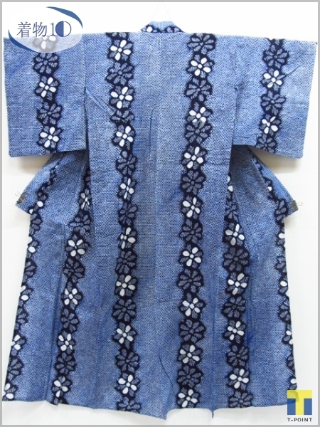 豊富な，限定SALE 着物10 1円 木綿 浴衣 総絞り 花縞 身丈151cm 裄61cm 同梱可(浴衣（単体）)｜売買されたオークション情報、yahooの商品情報をアーカイブ公開 - オークファン その他