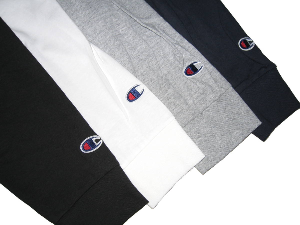 size （Ｍ）定価￥19，980 ▼ 新品 チャンピオン / Champion ▼【 ４枚セット 】 丸首 長袖カットソー/ロンＴ 白・黒・灰・紺 