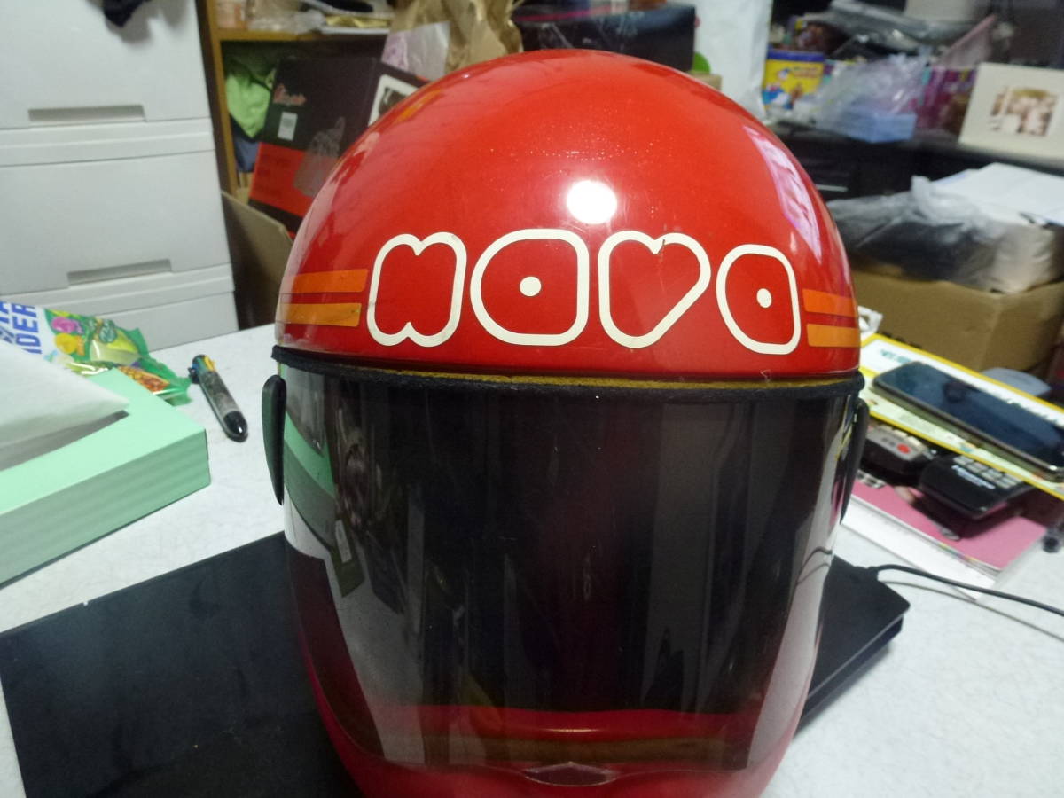 Yahoo!オークション nava Ⅲ フルフェイスヘルメット（赤） 約30年前の 
