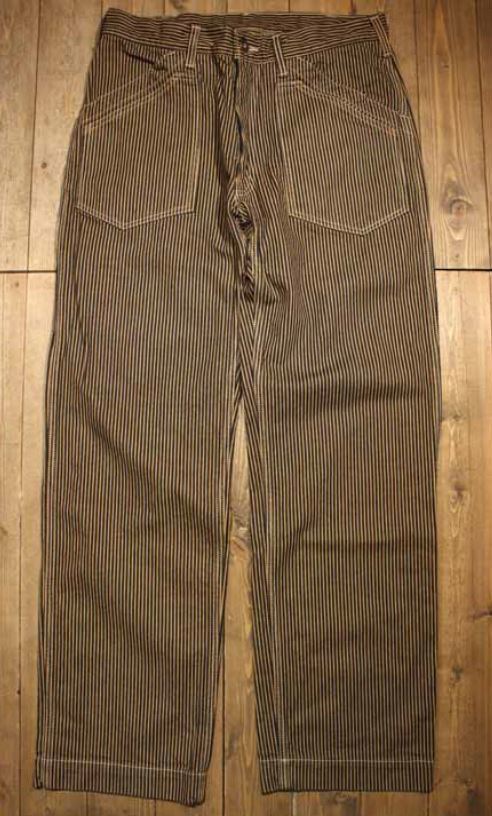 AT-DIRTY アットダーティー BROWN HICKORY WORKPANTS calee weirdo radiall AT-DIRTY BROWN ブラウンヒッコリー HICKORY(アットダーティ-・ワーカーズ VEST 正規