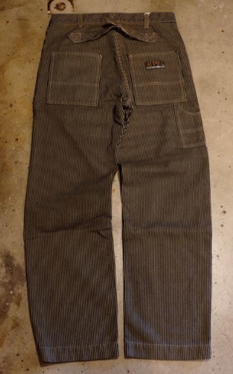 AT-DIRTY アットダーティー BROWN HICKORY WORKPANTS calee weirdo radiall AT-DIRTY BROWN ブラウンヒッコリー HICKORY(アットダーティ-・ワーカーズ VEST 正規