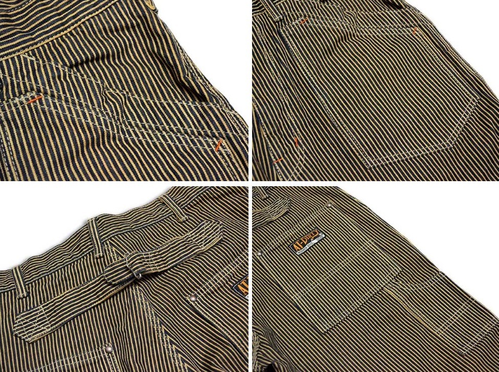 AT-DIRTY アットダーティー BROWN HICKORY WORKPANTS calee weirdo radiall AT-DIRTY BROWN ブラウンヒッコリー HICKORY(アットダーティ-・ワーカーズ VEST 正規