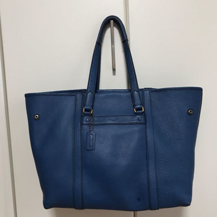 【人気SALE，HOT】 お値引き交渉賜ります コーチ COACH ブリーカー ペブルド レザー ショッパー トートバッグ ブルー(トートバッグ)｜売買されたオークション情報、yahooの商品情報をアーカイブ公開 - オークフ トートバッグ