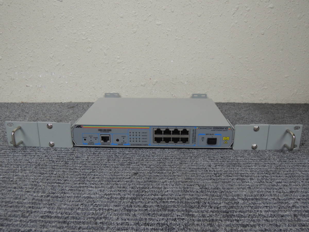 ★Alliedtelesis CentreCOM GS908M V2 ギガビット・インテリジェント・スイッチ 初期化済★中古①