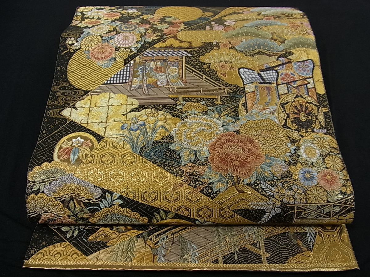 セール，人気SALE ヤフオク ベストストア受賞店 平和屋着物 六通柄袋帯 唐織 名物裂取楽文 本金箔 逸品 e438(仕立て上がり)｜売買されたオークション情報、yahooの商品情報をアーカイブ公開 - オークファン 仕立て上がり