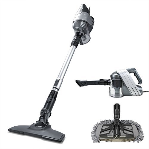 色グレー MooSoo 掃除機 サイクロン式 スティッククリーナー&ハンディー型クリーナー2 in 1 吸水モップ付き　抜群な吸引_1