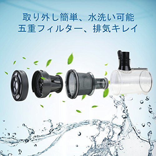 色グレー MooSoo 掃除機 サイクロン式 スティッククリーナー&ハンディー型クリーナー2 in 1 吸水モップ付き　抜群な吸引_6