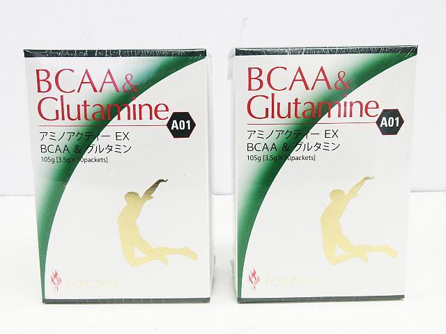 未開封品 FOR DAYS フォーデイズ アミノアクティー EX BCAA&グルタミン マスカット味 105g(3.5g×30本) 2箱 賞味期限 2019年05月24日迄