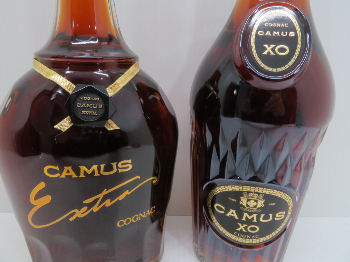 2本☆CAMUS/カミュ エクストラ XO ロングネック コニャック 箱付1本