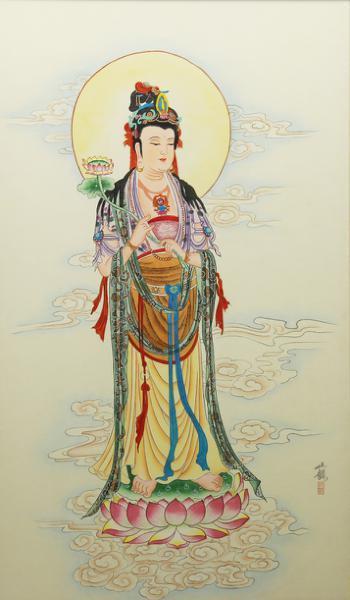 絵画　仏画　絹本着色　千手観世音菩薩　今井白洞 S 仏画 絹本着色 千手観世音菩薩 今井白洞 S 仏画 絹本着色 千手観世音