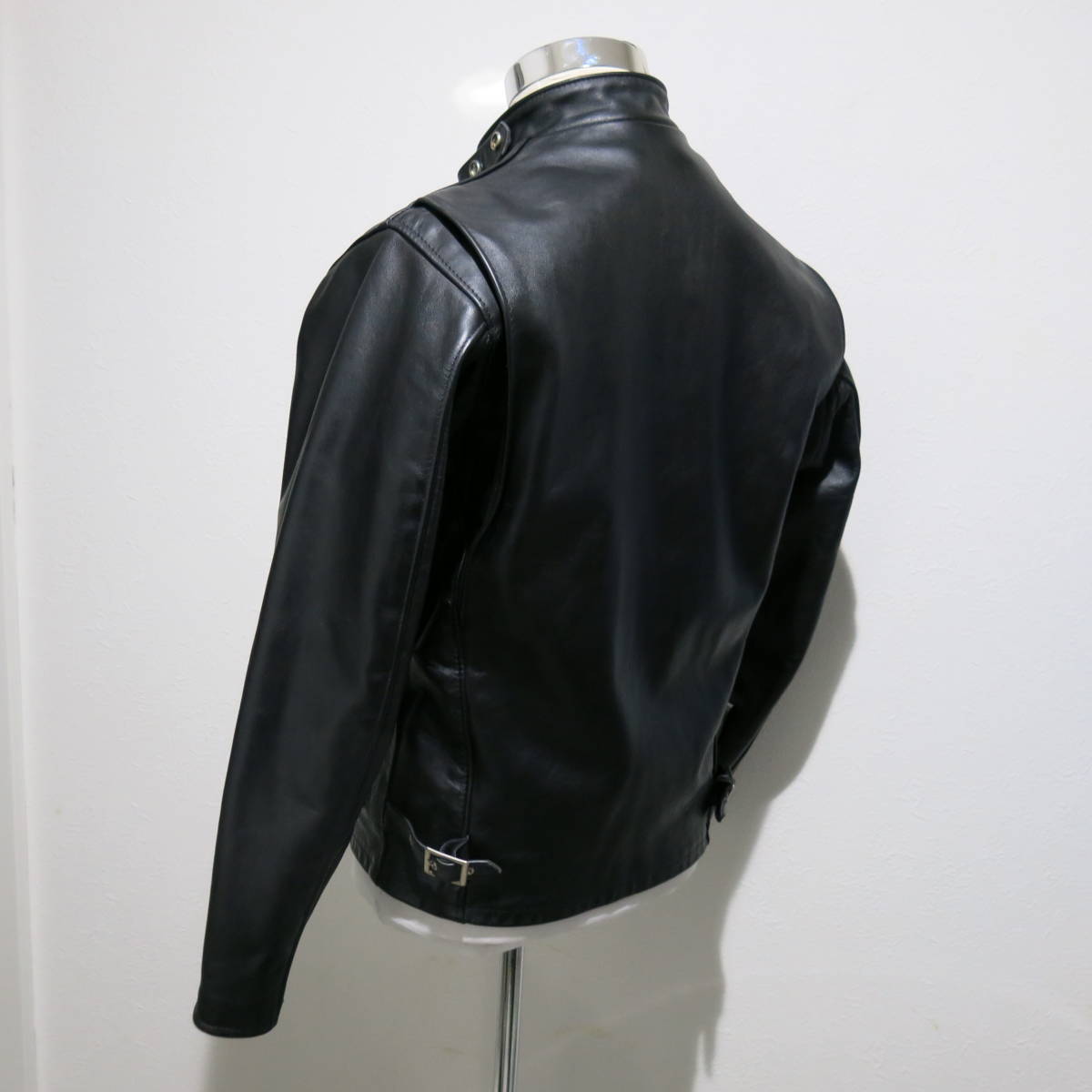 ライナー欠品 特価！ショットschottスタンド立ち襟シングル641黒38 