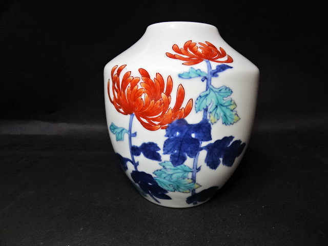 ☆星夢☆KA21 須恵窯 徳澤守俊 唐津 円窓 茶碗 茶道具 共箱 德澤 絵