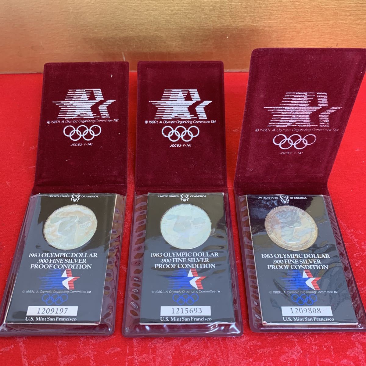 1983年ロサンゼルス五輪記念1ドル銀貨 プルーフコイン TM☆1983