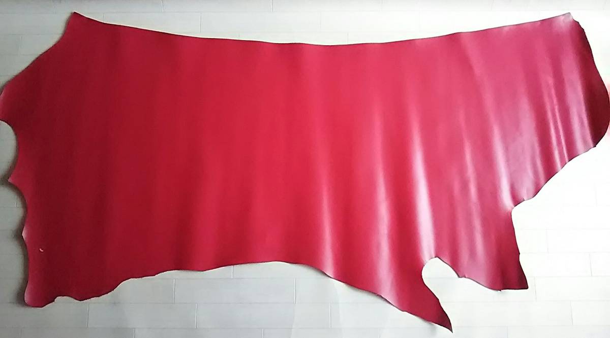 革 半裁 天然皮革 赤系統 ②