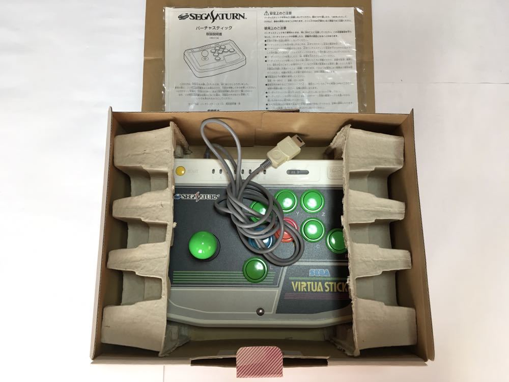 [A中古] SS セガ SEGA サターン SATURN セガサターン 本体セット バーチャスティック2個 箱 説明書 完品 美品 レア ゆうパック