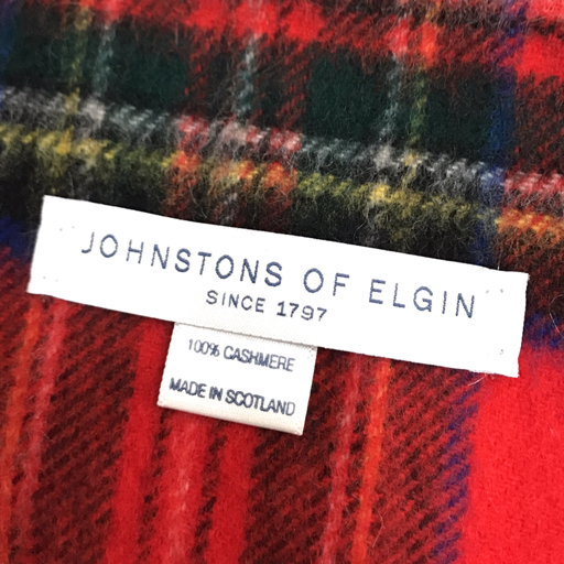 ジョンストンズ of Johnstons Elgin マフラー 無地 ストールの通販