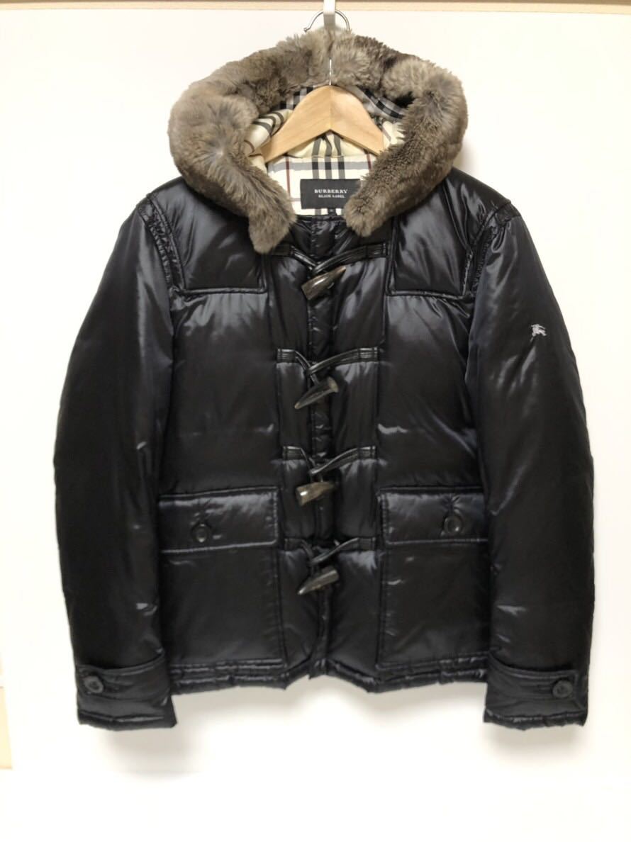 BURBERRY BLACKLABEL バーバリーブラックレーベル 2way ダッフル ダウン ホワイトグース ラビットファー