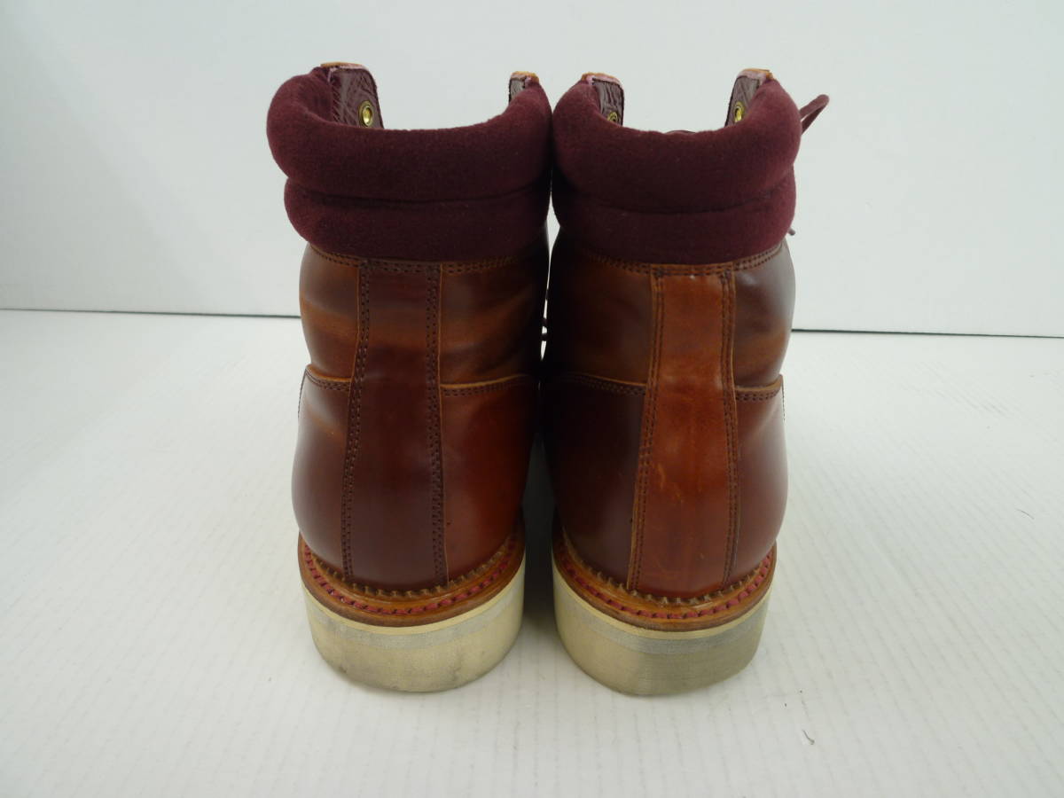 ☆美品☆フラットヘッド RJB L126 コードバンブーツ US8 26cm ブラウン 