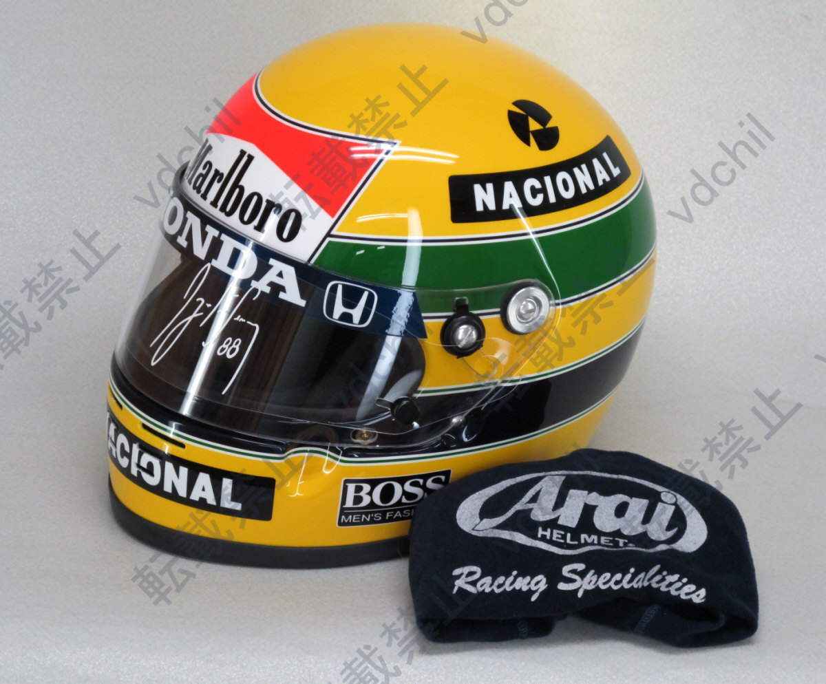 アイルトン・セナ レプリカヘルメット マクラーレン・ホンダ 1/1実