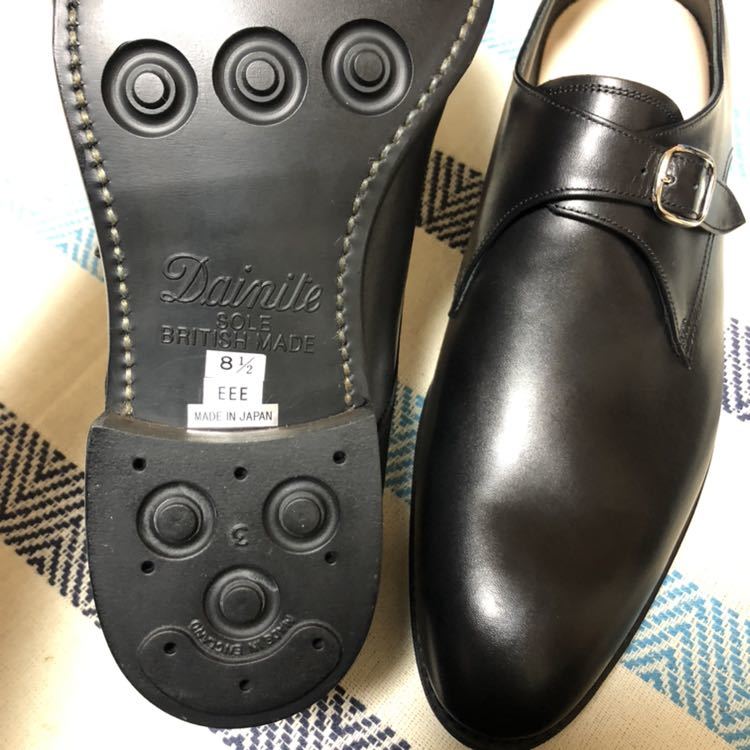 新品 未使用 ユニオンインペリアル U1706 黒 シングルモンク ビジネス