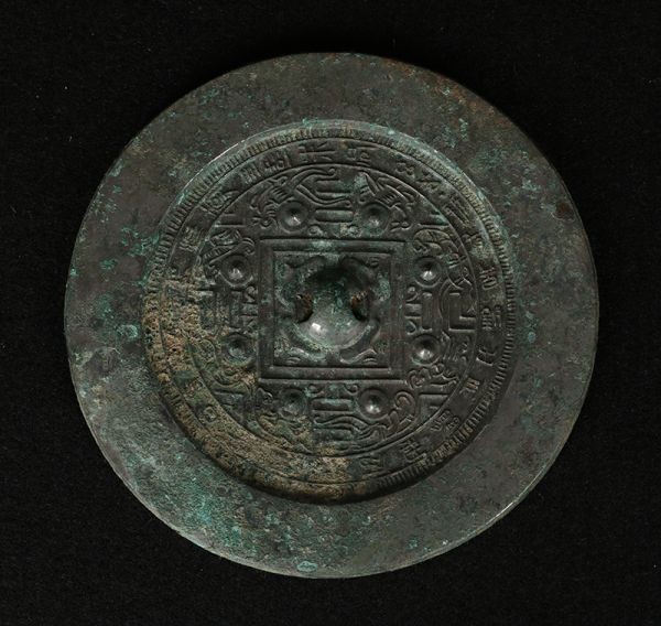 古董品 唐物 中国古美術 漢時代 古銅製 銅鏡 精美品 【公式通販】