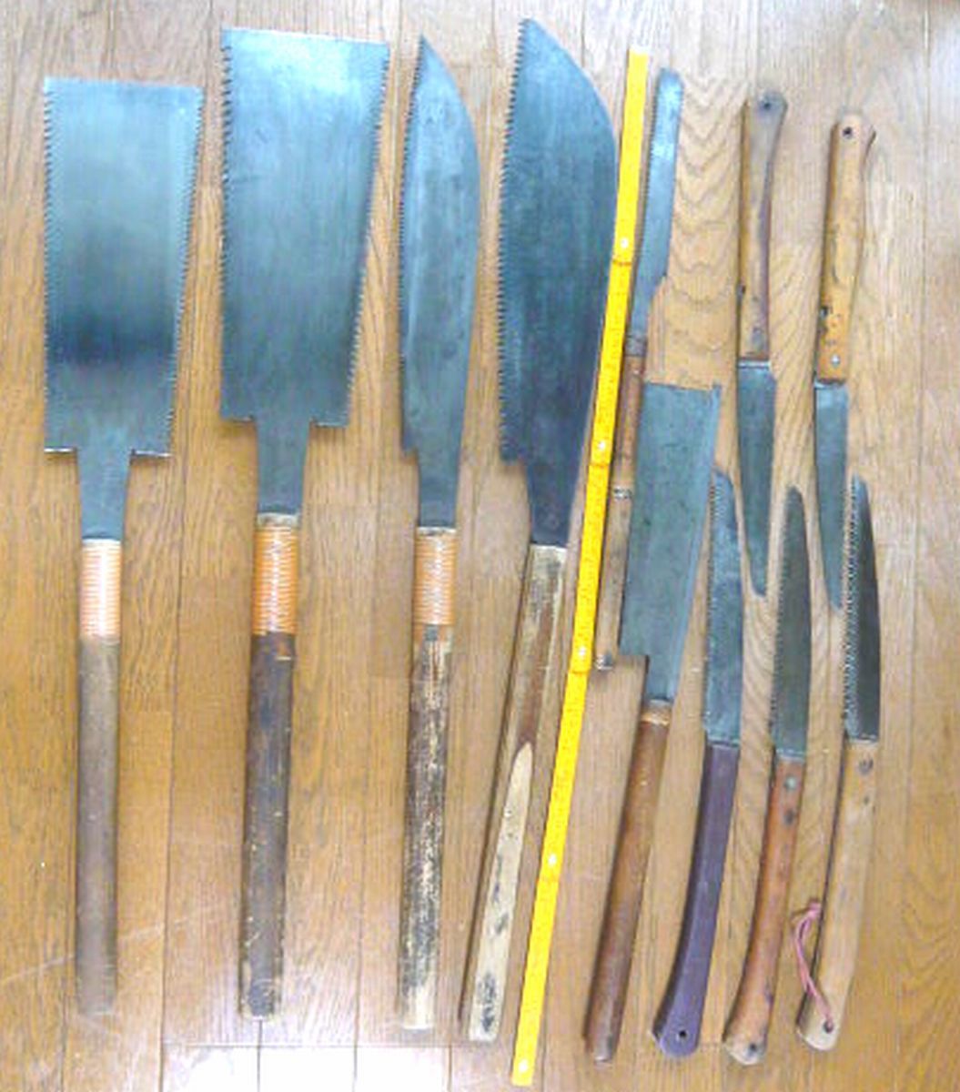 鋸まとめて 大工 木工道具 ノコ のこ 両刃鋸 胴付き鋸 がんとノコ 折込鋸など11点まとめて(のこぎり)|売買されたオークション情報 ...