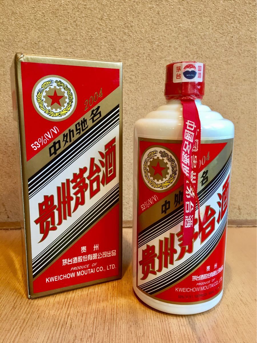 貴州茅台酒 マオタイ酒 2004年 500ml 箱付 未開栓 未開栓】貴州茅台酒 2004年 53% 500ml MOUTAI マオタイ 箱付き 916g