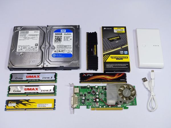 1円～】ジャンク箱 マザー/メモリ/HDD/etc... Z77 H110 DDR4 DDR3 HDD 