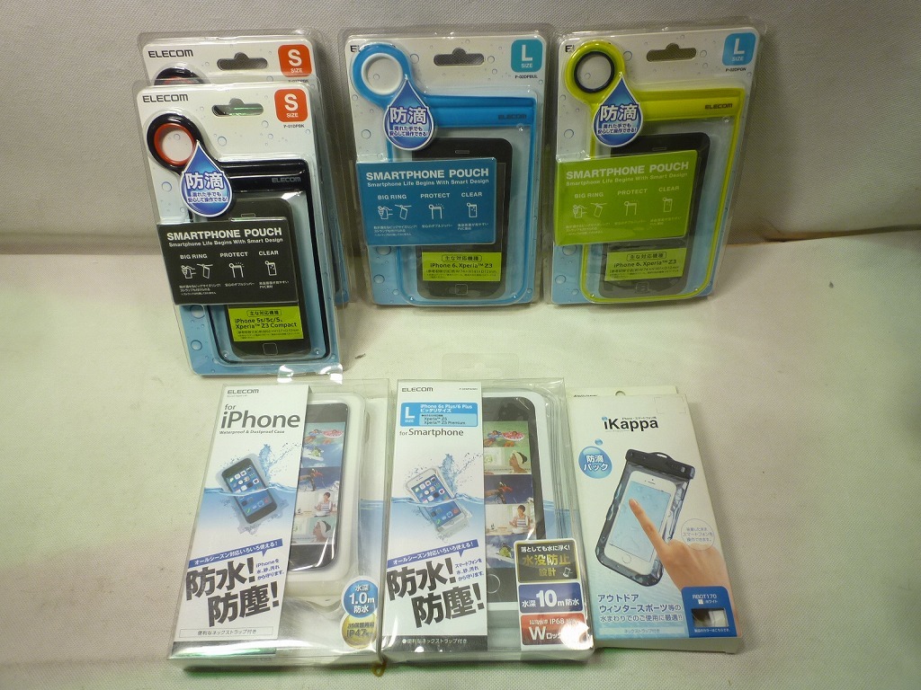 ♪ 32個 防水 防塵 ケース まとめ iPhone用 スマホ用 LEPLUS ELECOM ラスタバナナ ディズニー 等 中古