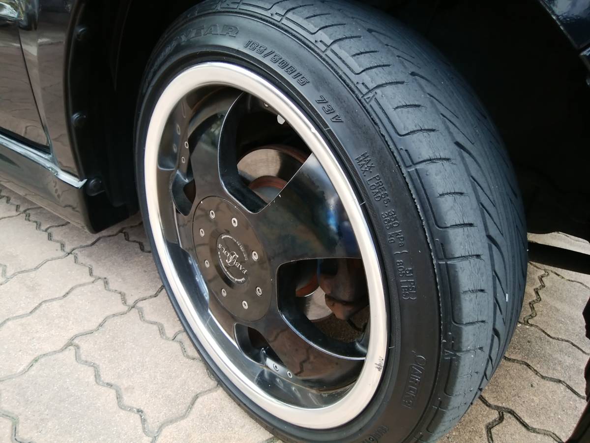 美品希少　ファブレス　プロファンド　ブラック　深リム　5.5-15+38　165-50-15_2