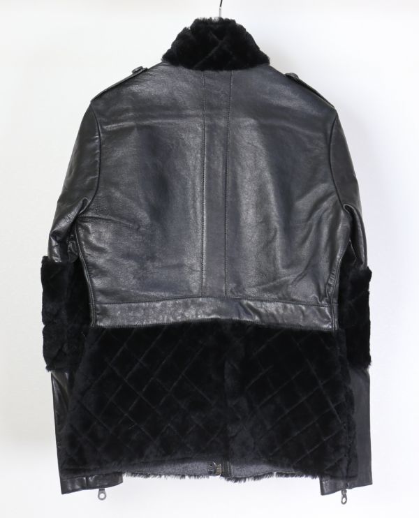 10A CHANEL シャネル レザー マトラッセ ファンタジーファー 切替 CC 