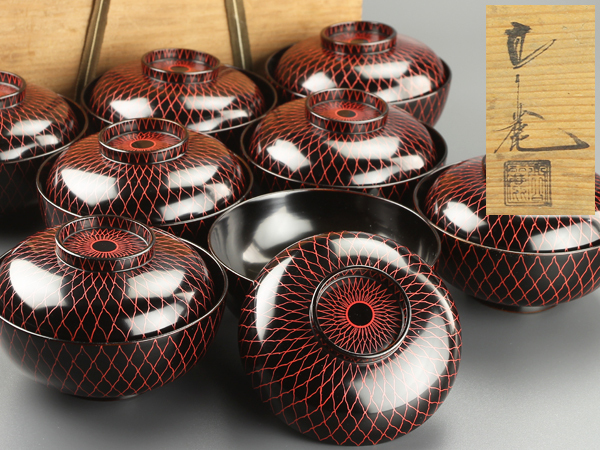  流 茶懐石道具 網目蒔絵菓子椀八客 共箱 CF840(椀)｜売買されたオークション情報、yahooの商品情報をアーカイブ公開 - オークファン 椀